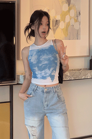 【y2k vibe】Ink Sleeveless