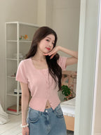 [Lazy Style] Pintuck Balloon Wide Denim