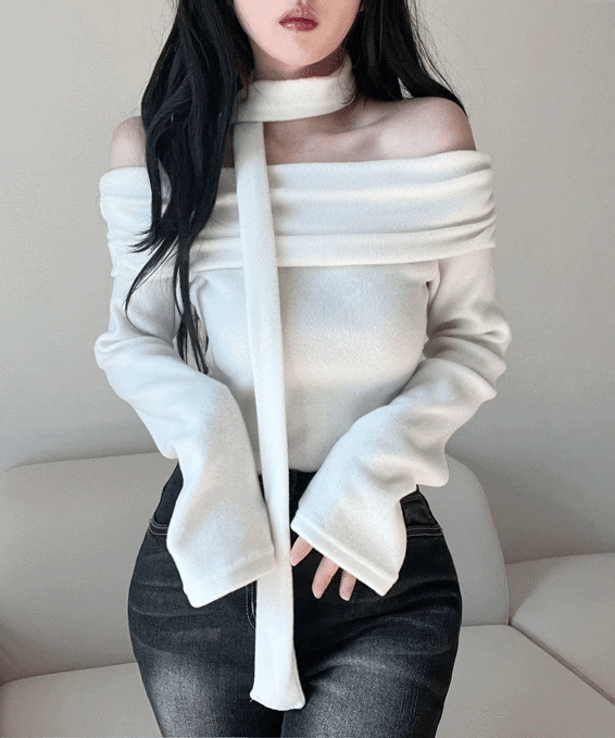 Breezy Off Shoulder Scarf Set