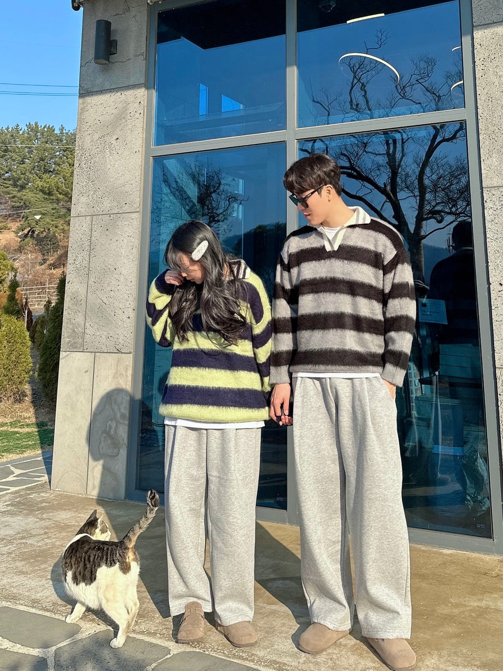 【🎅🏻情侶裝】Stripe Rugby Knitwear