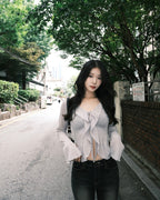 【🩶Korean Style Sexy】Ribbon Cardigan 