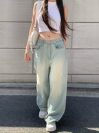 【Y2K Vibe】Cloud Cool Wide Jeans