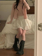 【🩰Ballet Core】Ribbon Lace Cardigan Set 