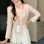 【🩰Ballet Core】Drape Shirring Tie Set