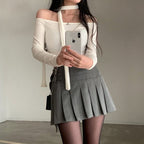 Tie Strap Off Shoulder Set 