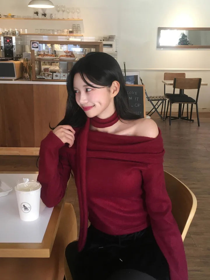 Breezy Off Shoulder Scarf Set