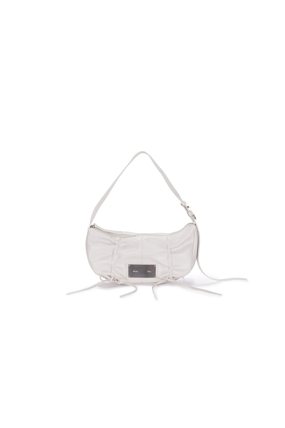 HALF SHIRRING RIBBON ROUND BAG