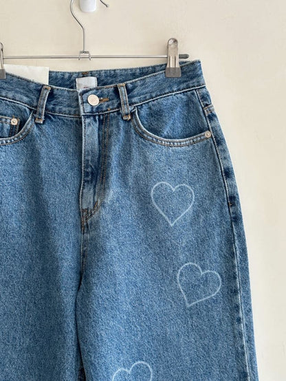 【甜美可愛🫶🏻】Heart Shaker Wide Jeans