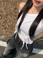 【🖤彎刀褲】Heaven Patch Wide Jeans