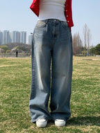 【Y2K Vibe】Cool Wide Jeans