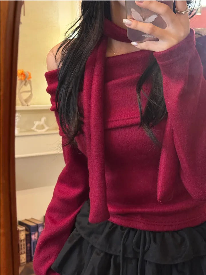 Breezy Off Shoulder Scarf Set