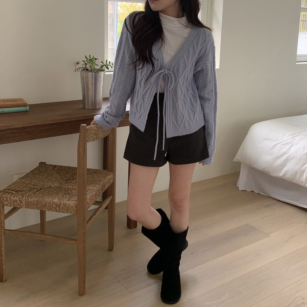 Palette Eyelet Ribbon Cardigan