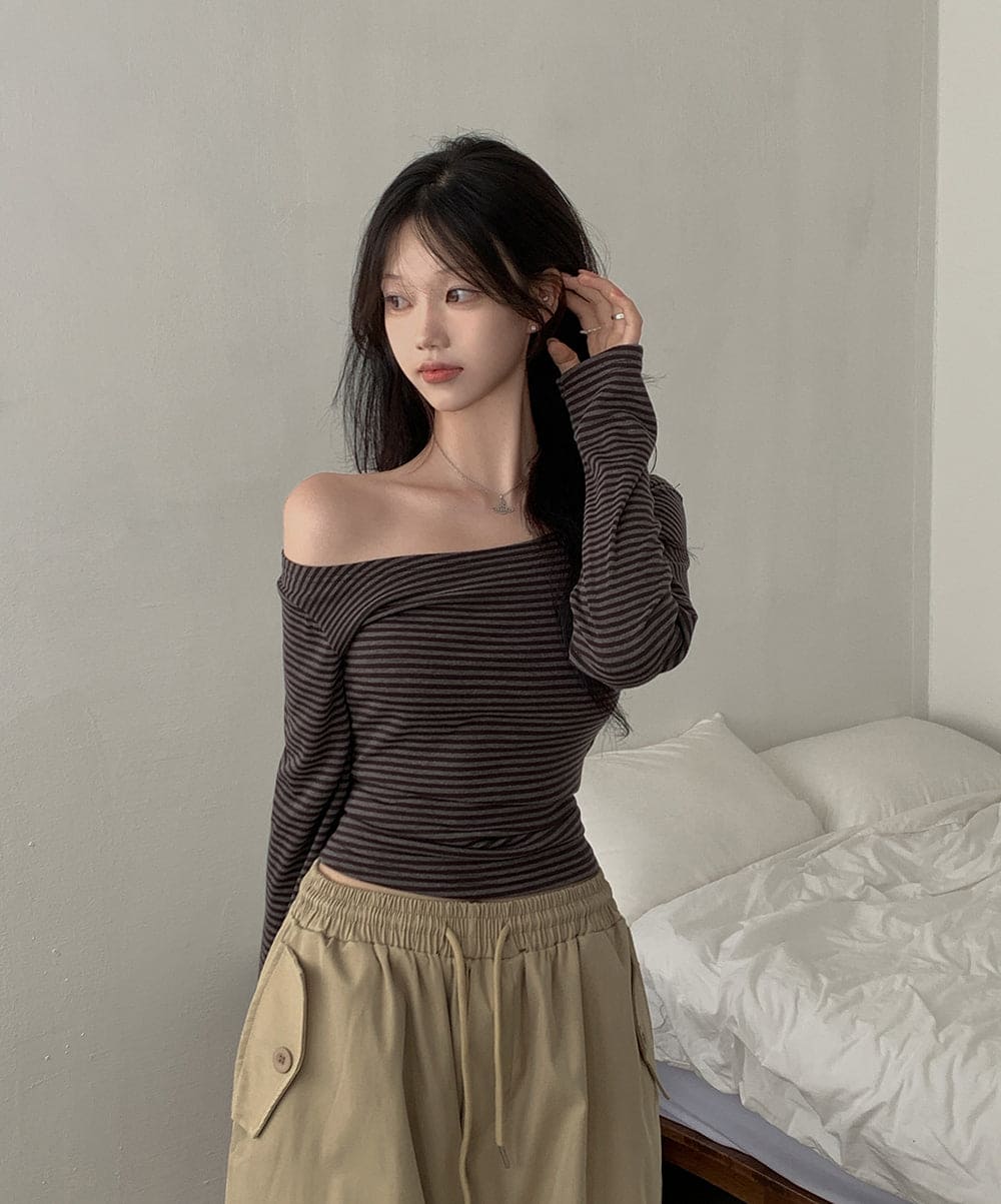 【💗for SNS】Moon Stripe Tee 