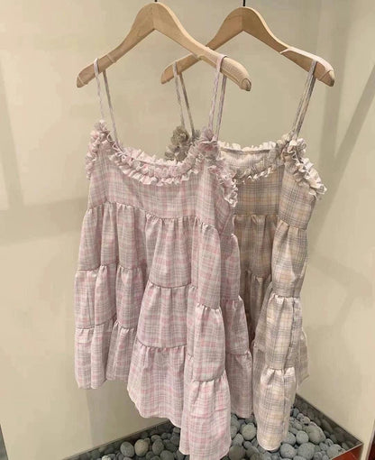 【層疊搭配】Rinter Frill Check Dress