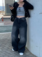 【Y2K Vibe】Cool Wide Jeans