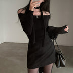 Tie Strap Off Shoulder Set 