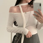 Tie Strap Off Shoulder Set 