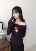 【🍇秋冬新色】Basic Off Shoulder Top