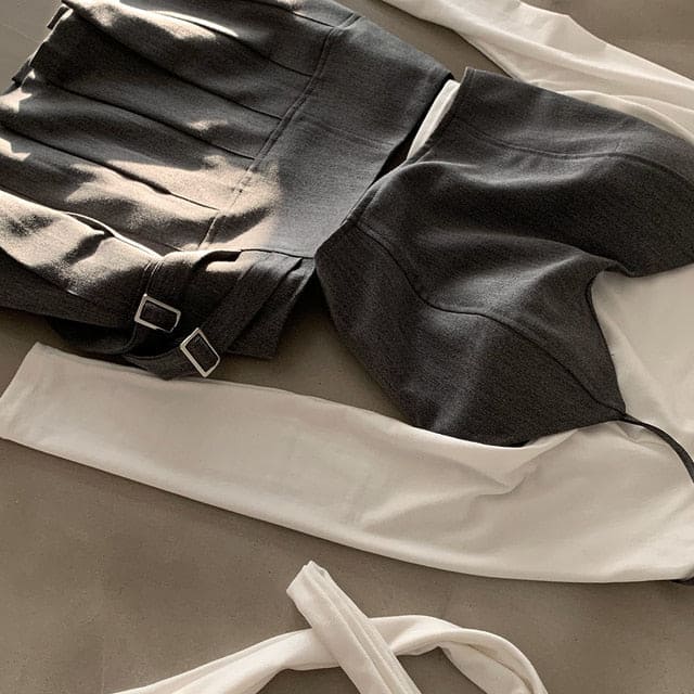 Tie Strap Off Shoulder Set 