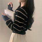 【🍷聖誕新年PICK】條紋保暖寬鬆針織衫