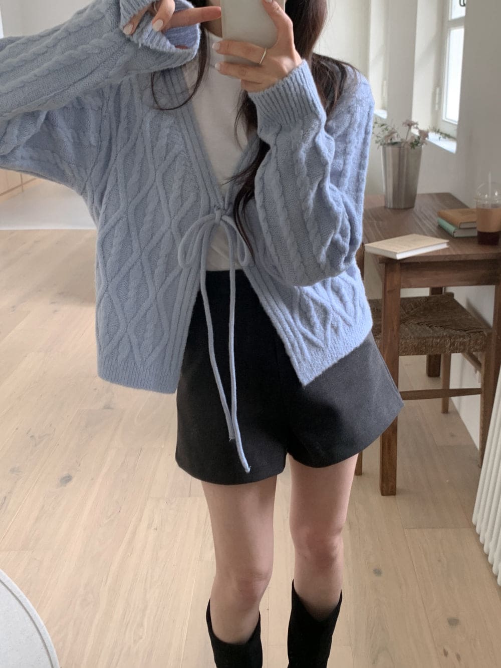 Palette Eyelet Ribbon Cardigan