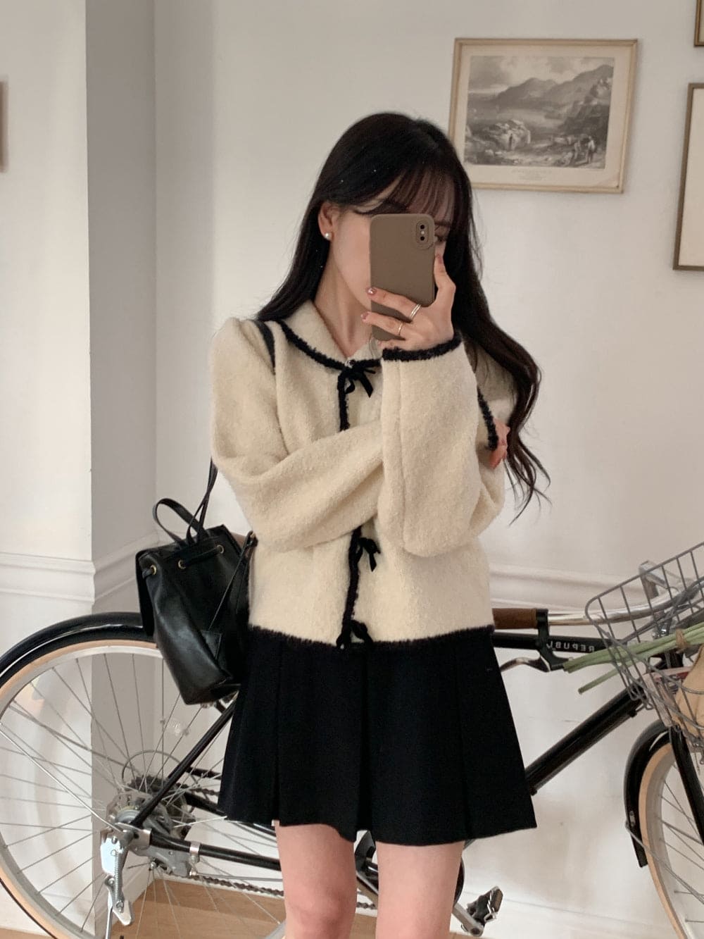 Thick pleated skirt for autumn and winter