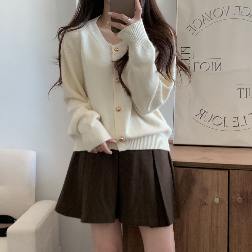 Thick pleated skirt for autumn and winter