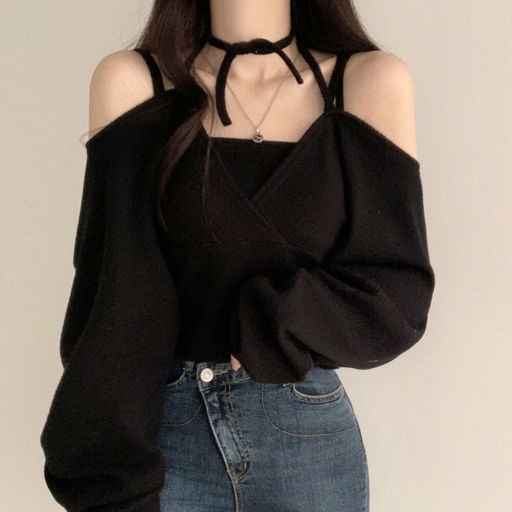 Off Shoulder Pretzel Top Set