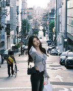 【🩶Korean Style Sexy】Ribbon Cardigan 