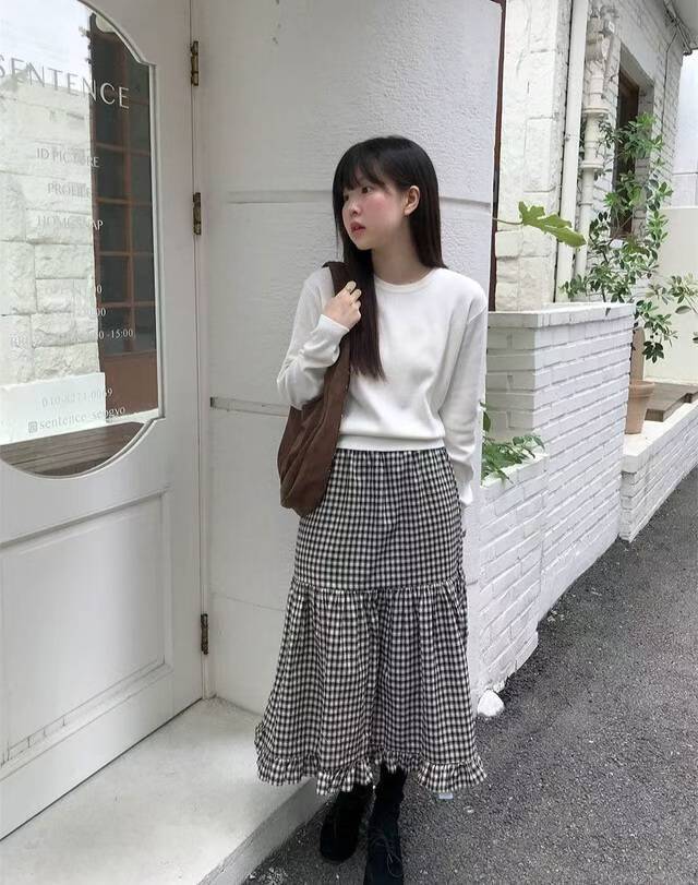 【秋冬新品】Check Midi Skirt