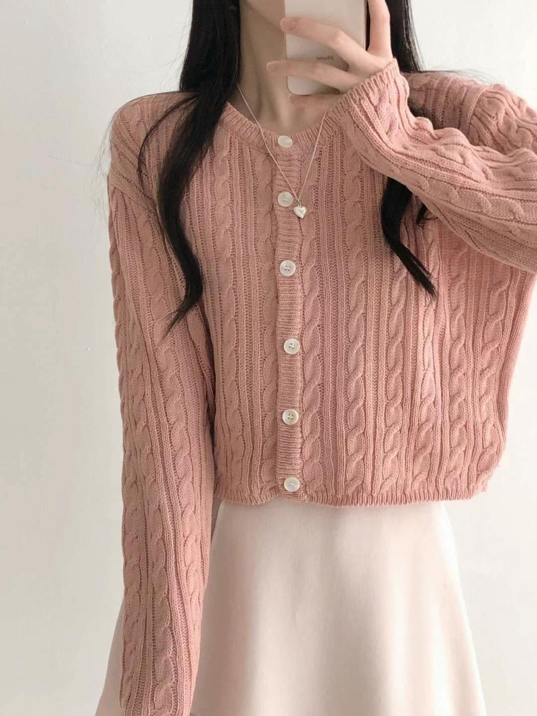 【Autumn/Winter Minimalist】Cable Cardigan 