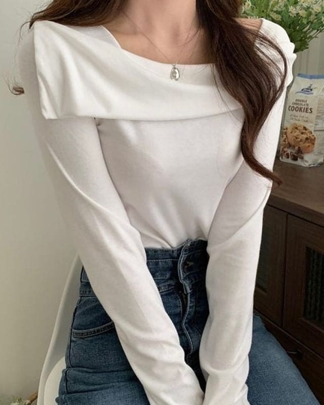 Winter First Love Off Shoulder Top