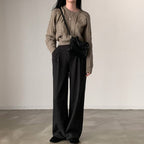 Autumn/Winter Color-Coated Cable Knit Tops