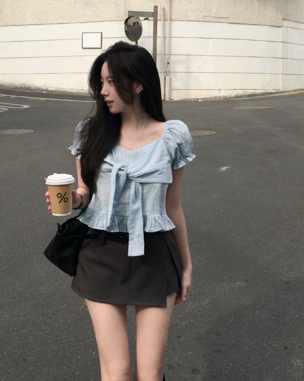 【夏日芭蕾風】Ribbon Puff Blouse