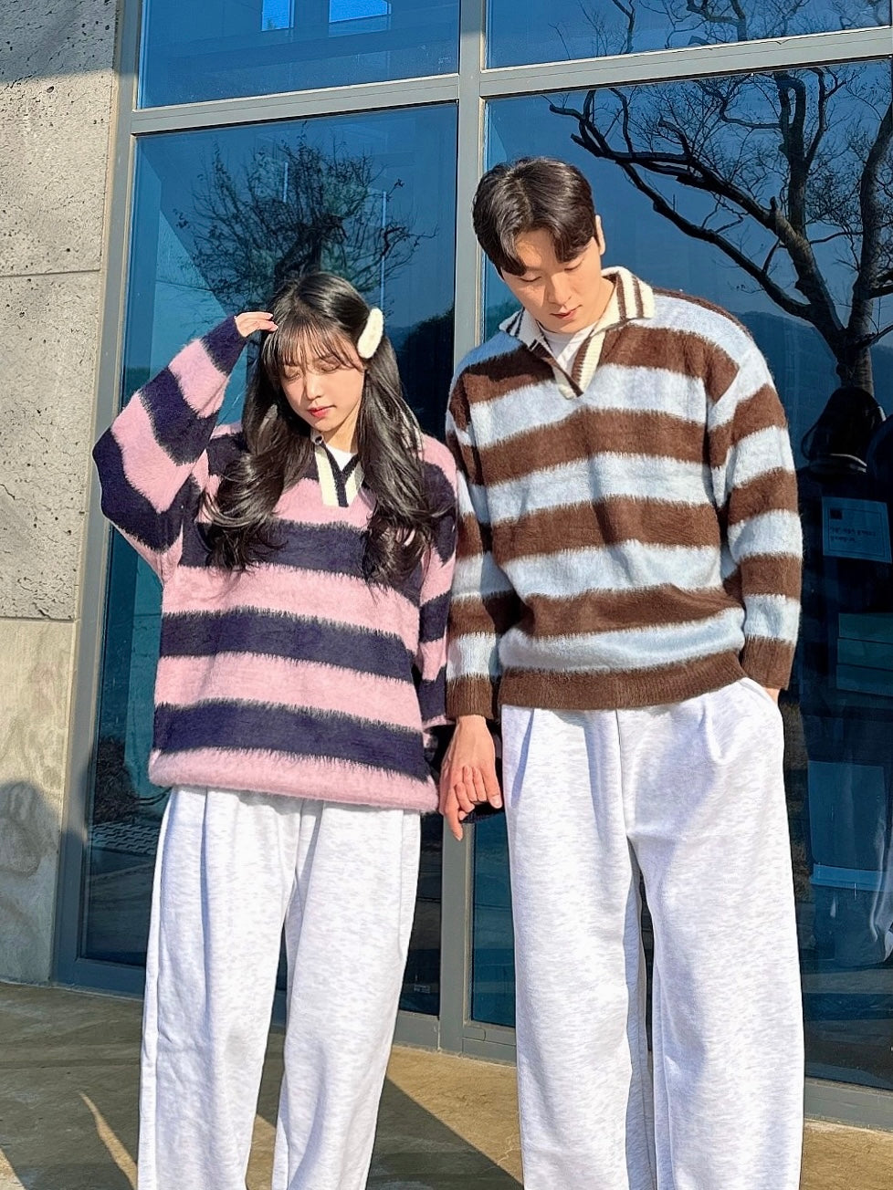 【🎅🏻情侶裝】Stripe Rugby Knitwear