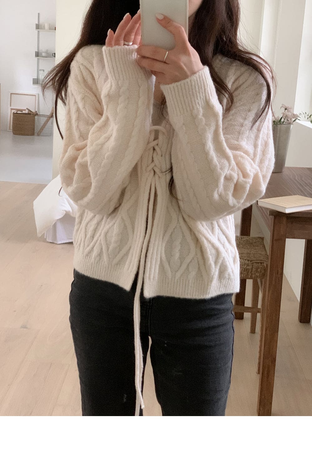 Palette Eyelet Ribbon Cardigan