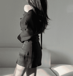 【Sweet Snowflakes】Off-Shoulder Tie Set 