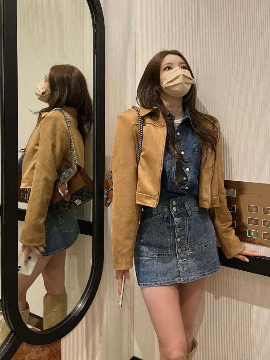 High-quality slim-fit short jacket