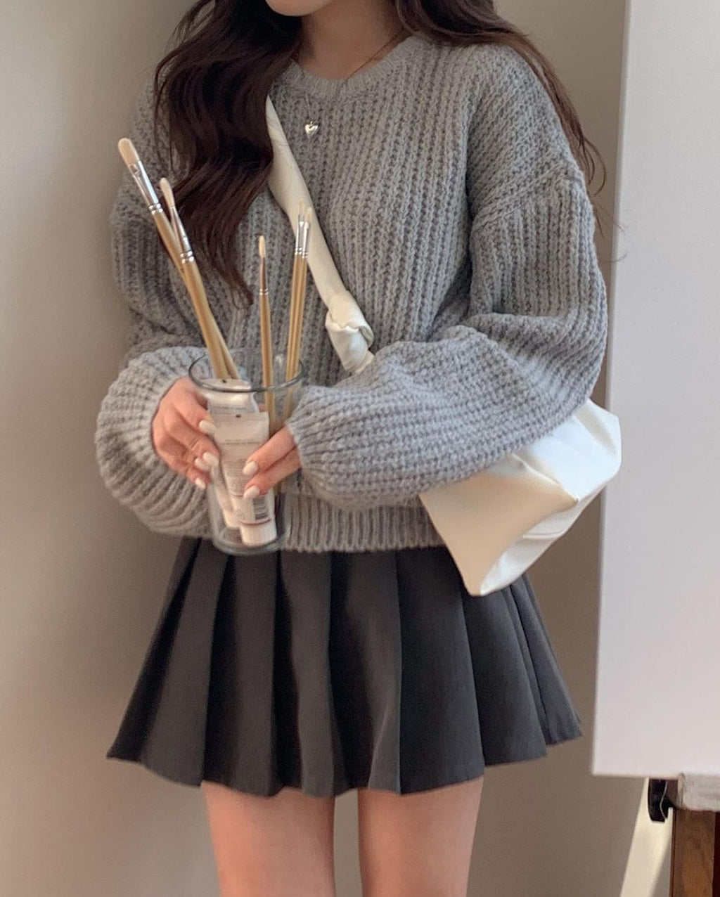 【🍷Christmas &amp; New Year PICK】Cream Puff Pastry Knit Top