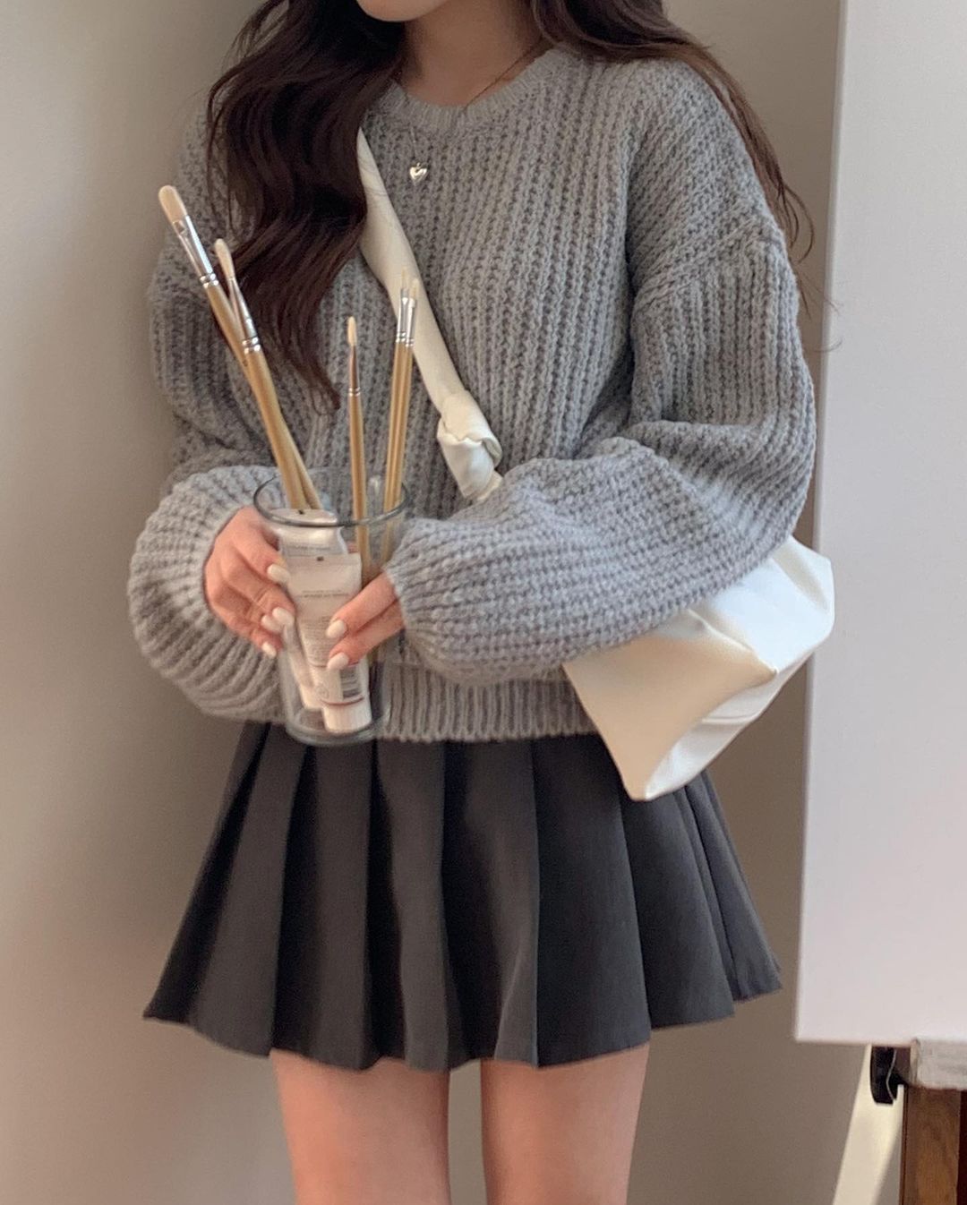 【🍷Christmas &amp; New Year PICK】Cream Puff Pastry Knit Top