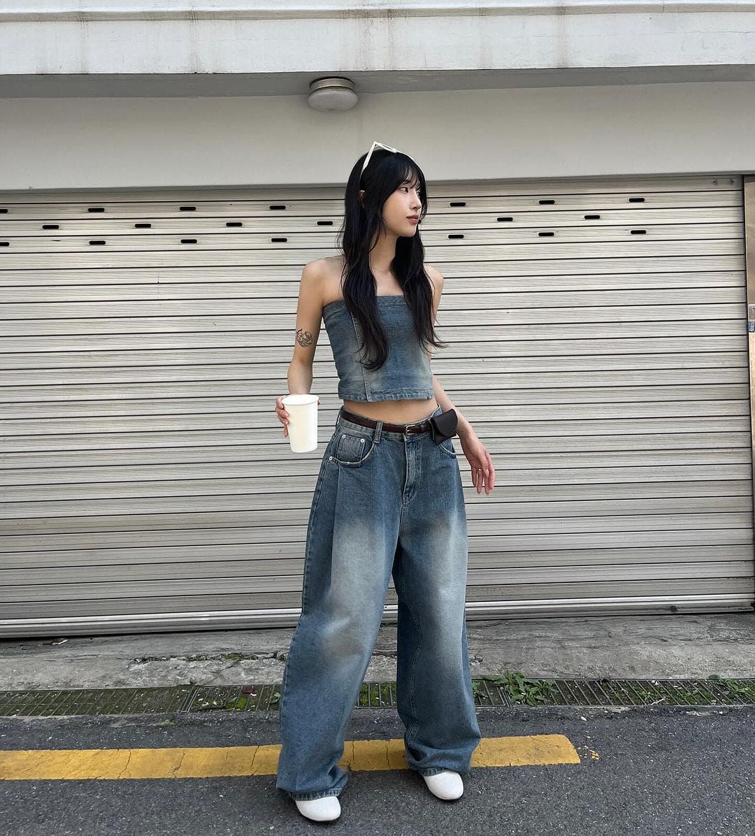 【y2k vibe】Denim Tube Top