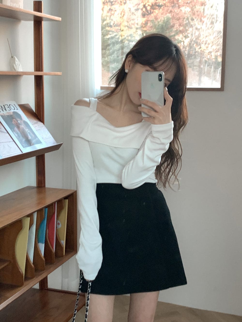 Opening Half Off Shoulder Top