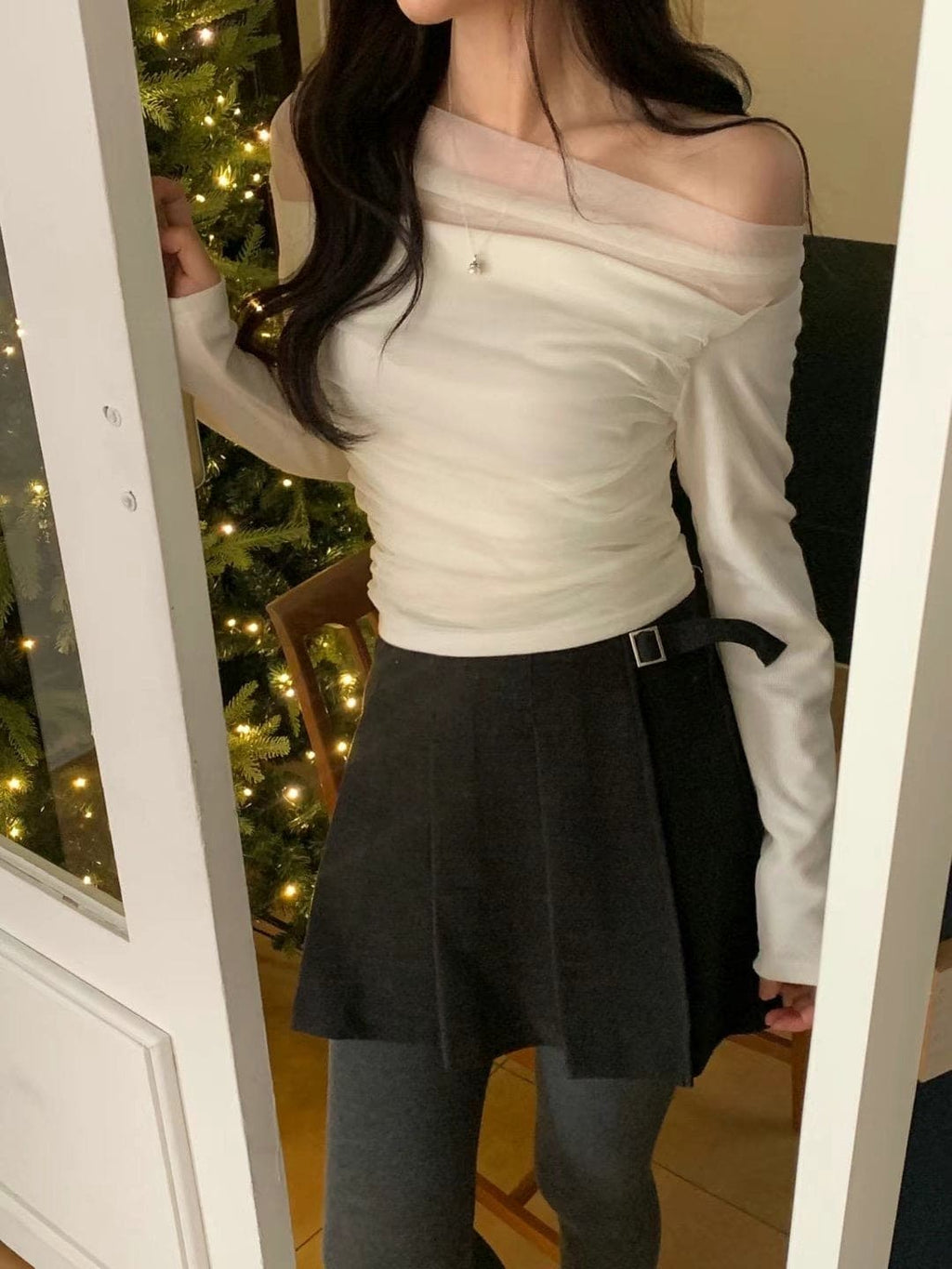 【🥂HOLIDAY PICK】Drape See-Through Tee 