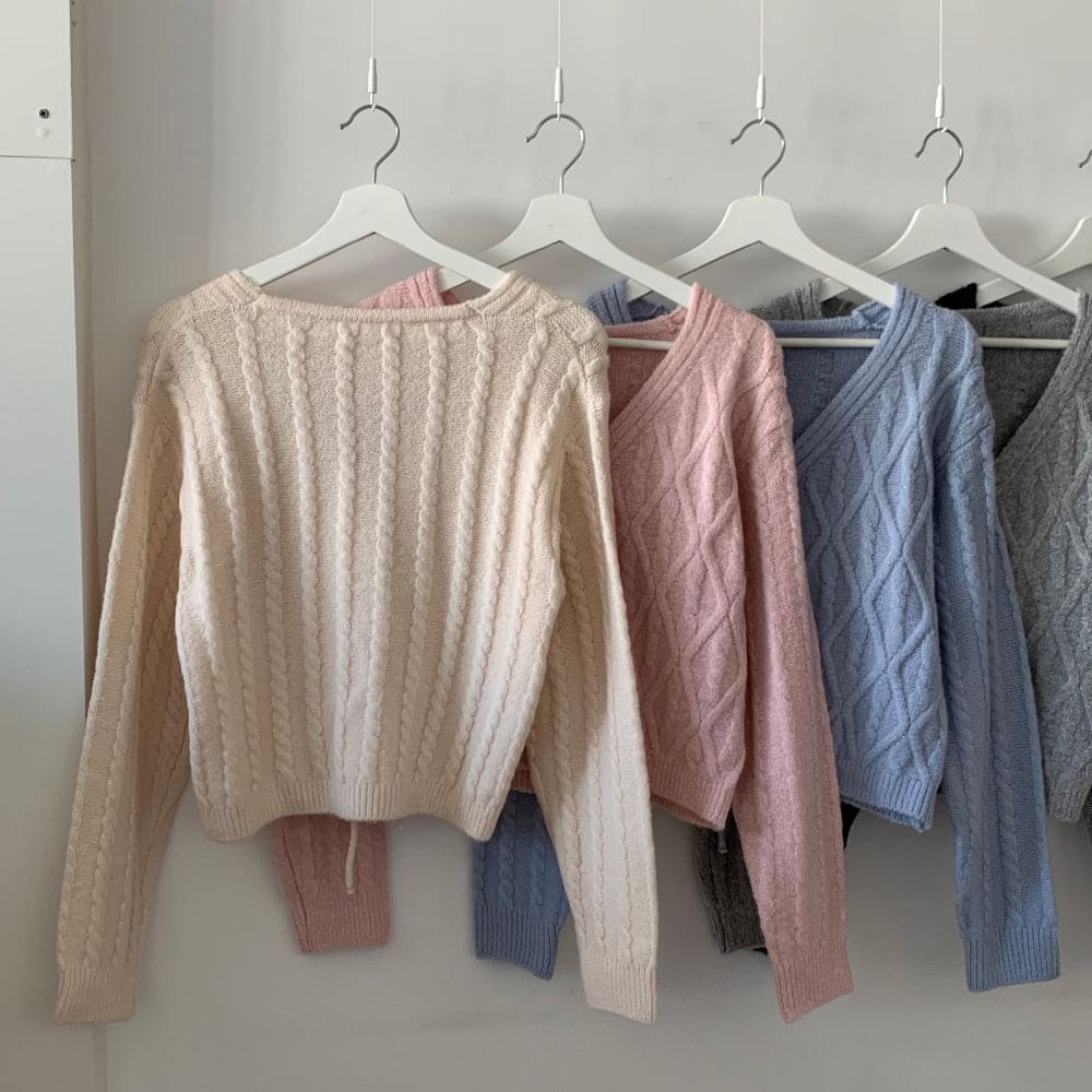Palette Eyelet Ribbon Cardigan