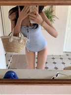 【🌴Sweet Salt Tie-on】Terry Eyelet Monokini 