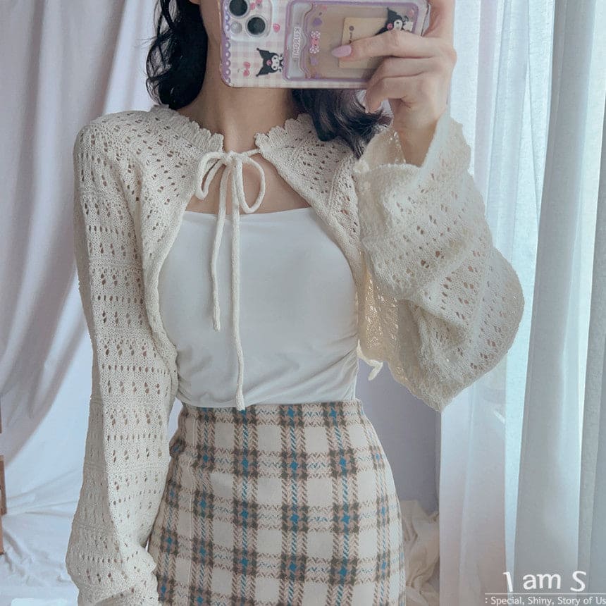 【🥨A Timeless Classic】Jelly Wave Knit Bolero 