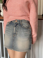 [Korean Hot Item!] Washing Denim Mini Skirt 