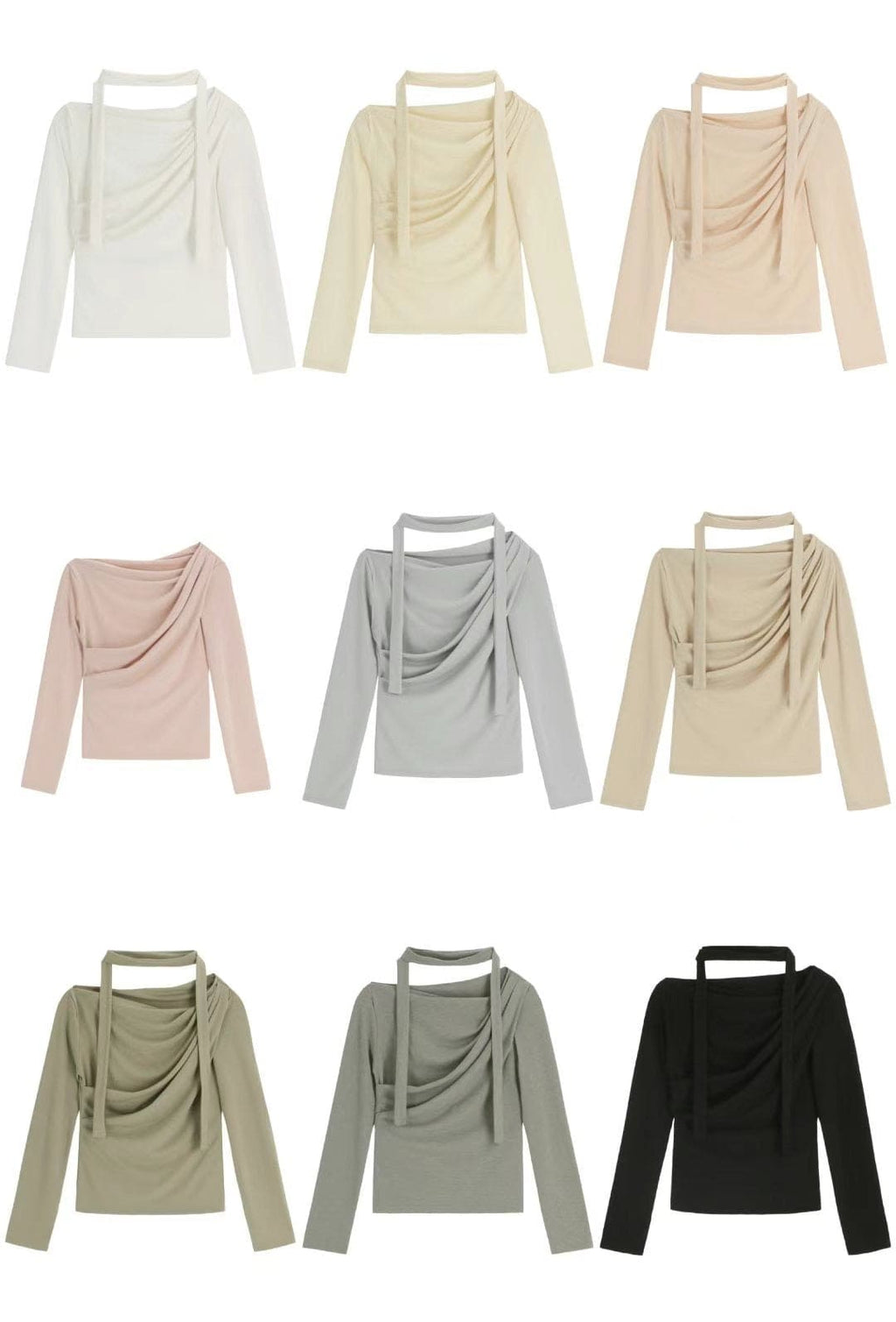 【🩰Ballet Core】Drape Shirring Tie Set