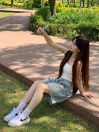 【慵懶風】Balloon Denim Half Pants