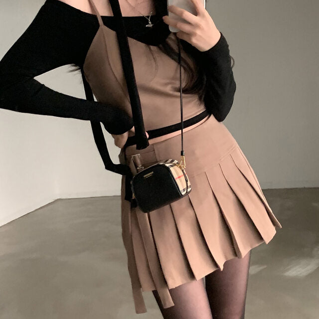 Tie Strap Off Shoulder Set 